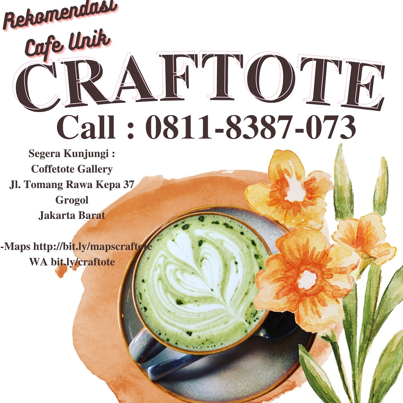 REKOMENDASI CAFE ASRI, Call 0811–8387–073, Cafe Kopi Hits Tomang Grogol Petamburan Craftote Coffee