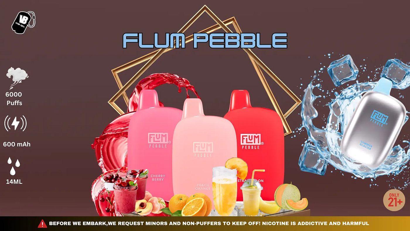 elf bar vape uk Flum Pebble 6000 Puffs Rechargeable Single Disposable main image 0