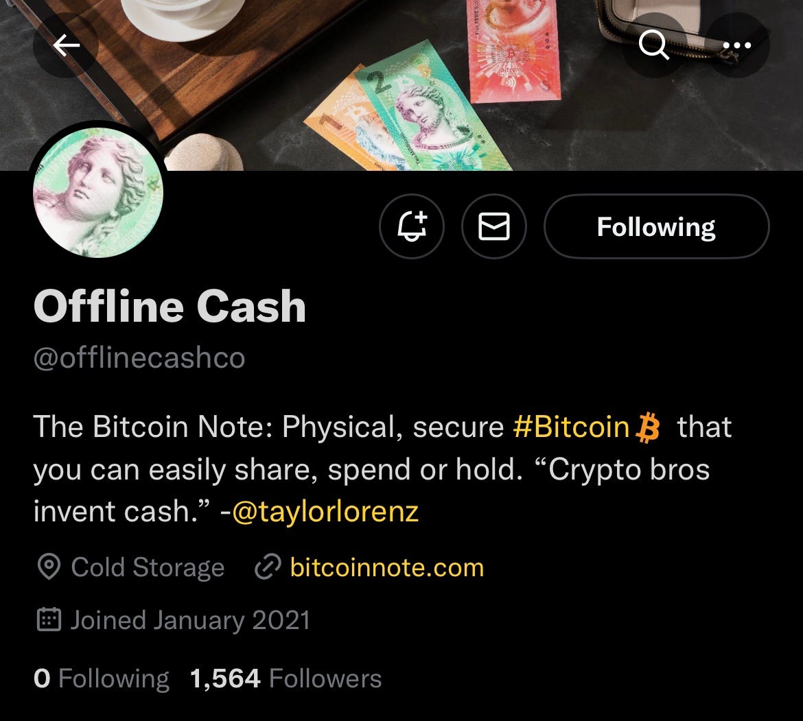 TBH: Offline Cash — Printed Bitcoin Notes Reviewed | by Boogs | Medium