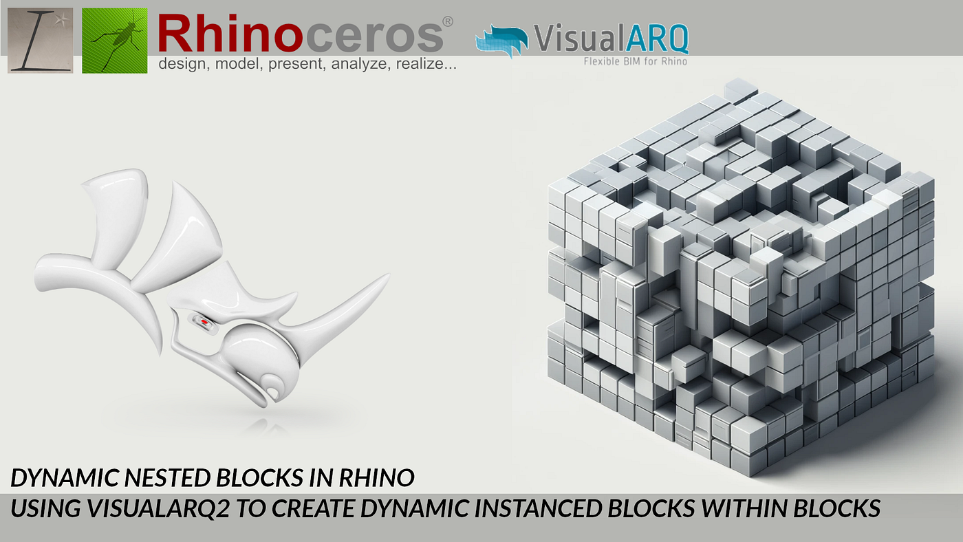 Dynamic nested blocks in Rhino. Using VisualARQ2 to create dynamic