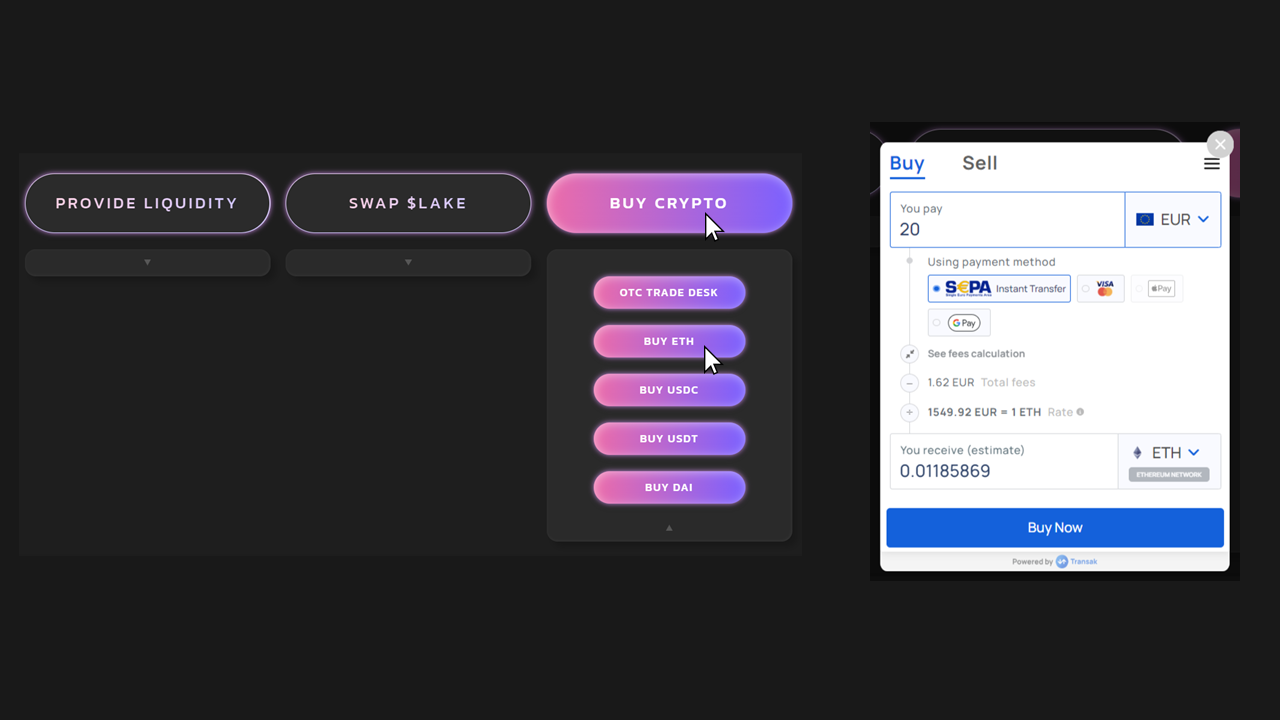 Tutorial: How to become a LAKE-ETH Liquidity Provider and earn rewards | by  Data Lake | Medium