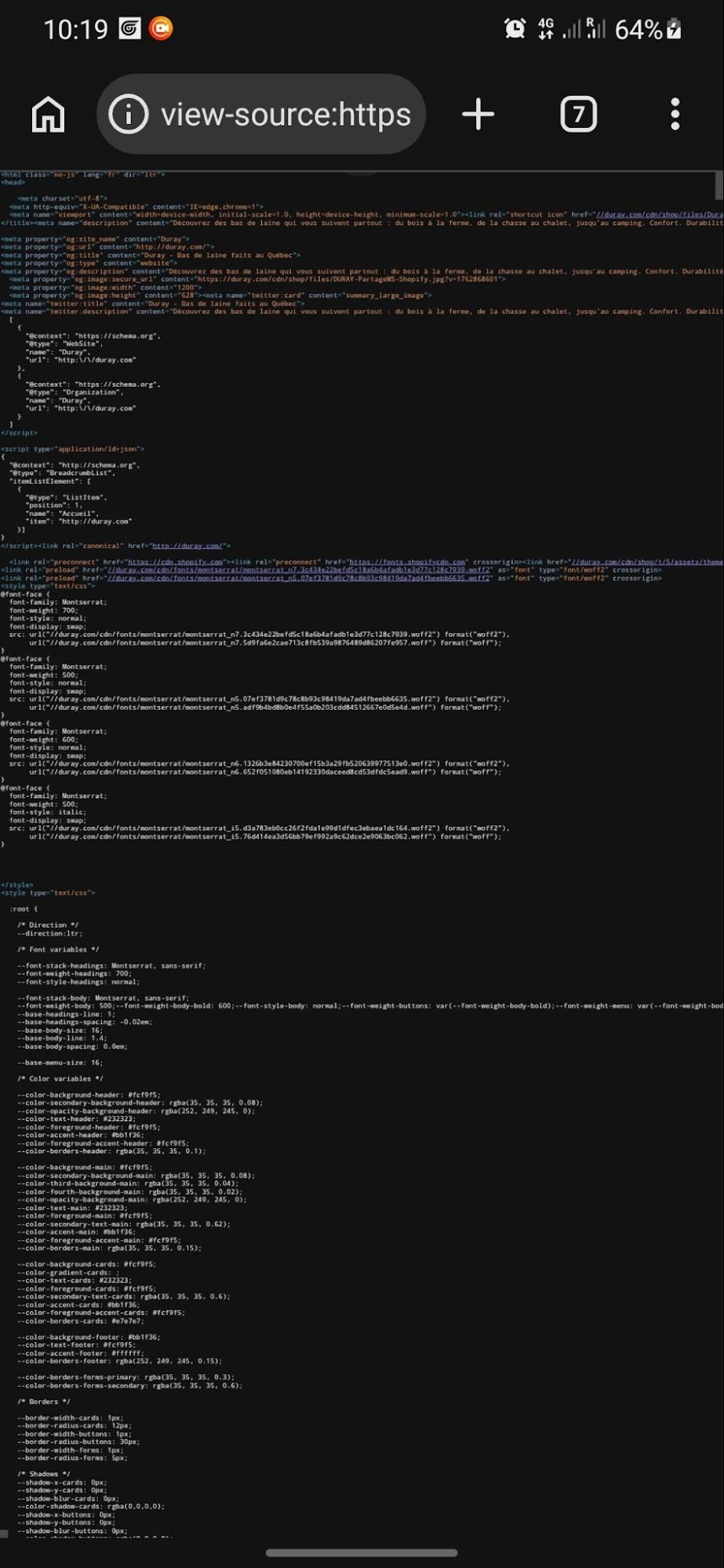 Source code shows website lacks foundational tracking and recovery systems, including Google Analytics and Meta Pixel