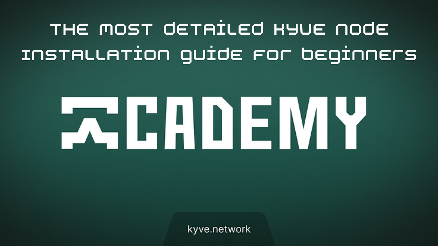The most detailed KYVE Node Installation Guide for Beginners | by  Evgenyicrypto | Medium