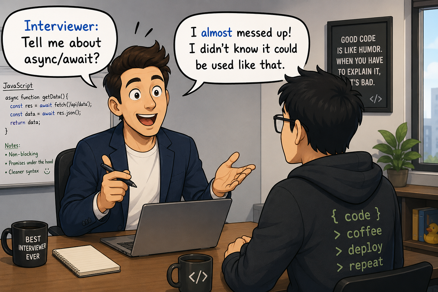 Interviewer: Tell me about async/await?