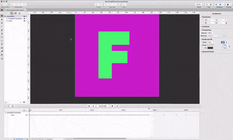 How to create smooth typographic animations {with Keyshape} — Step