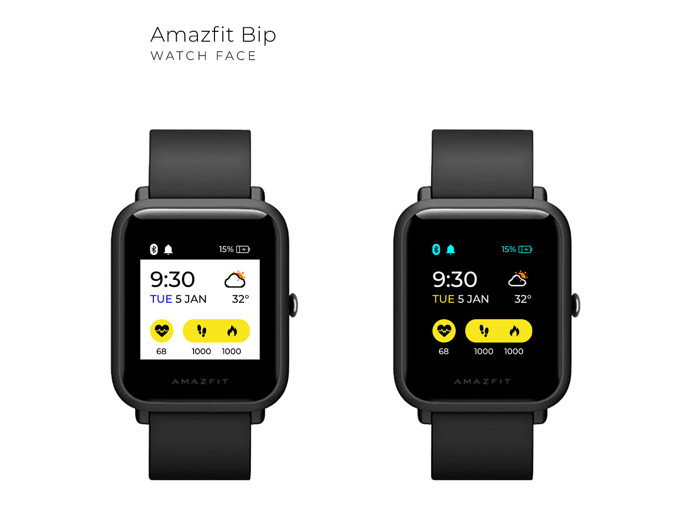 Designing the perfect Amazfit Bip watch face | by Tanzir Rahman | Medium