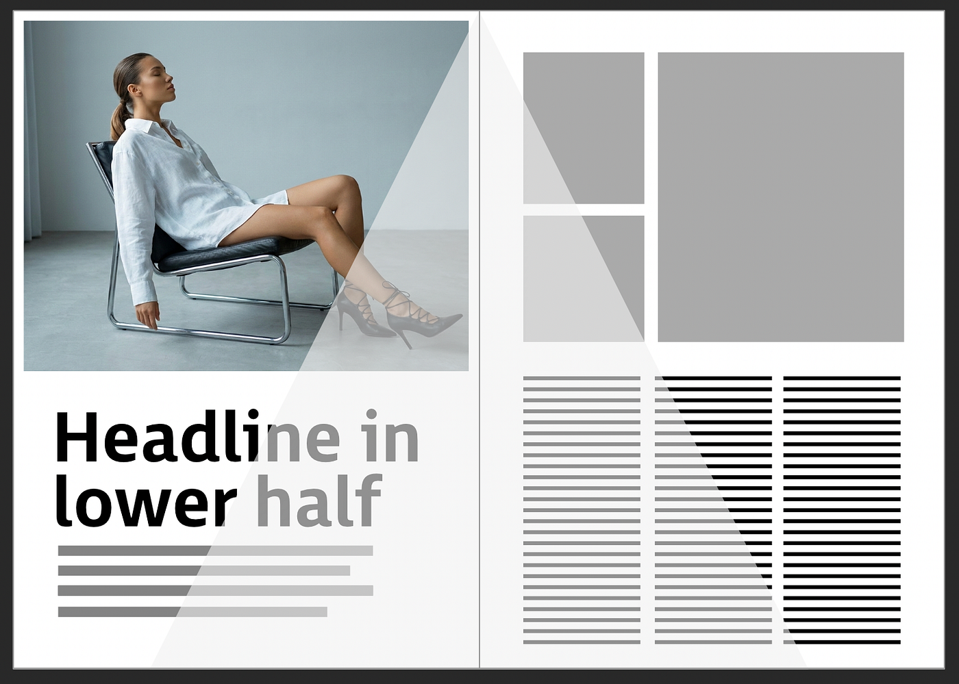 After the image, the eye is still drawn to the largest type on the page (the headline)