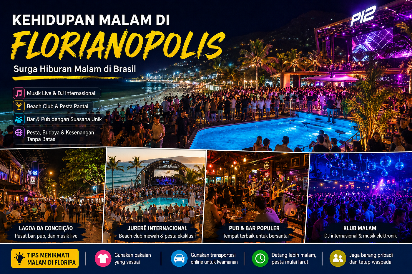 Kehidupan Malam di Florianopolis: Destinasi Hiburan Modern dengan Suasana Pantai Tropis