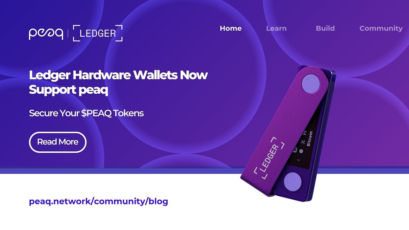 Ledger Hardware Wallets Now Support peaq: Secure Your $PEAQ Tokens | by  Vitalii Ishchenko | Medium