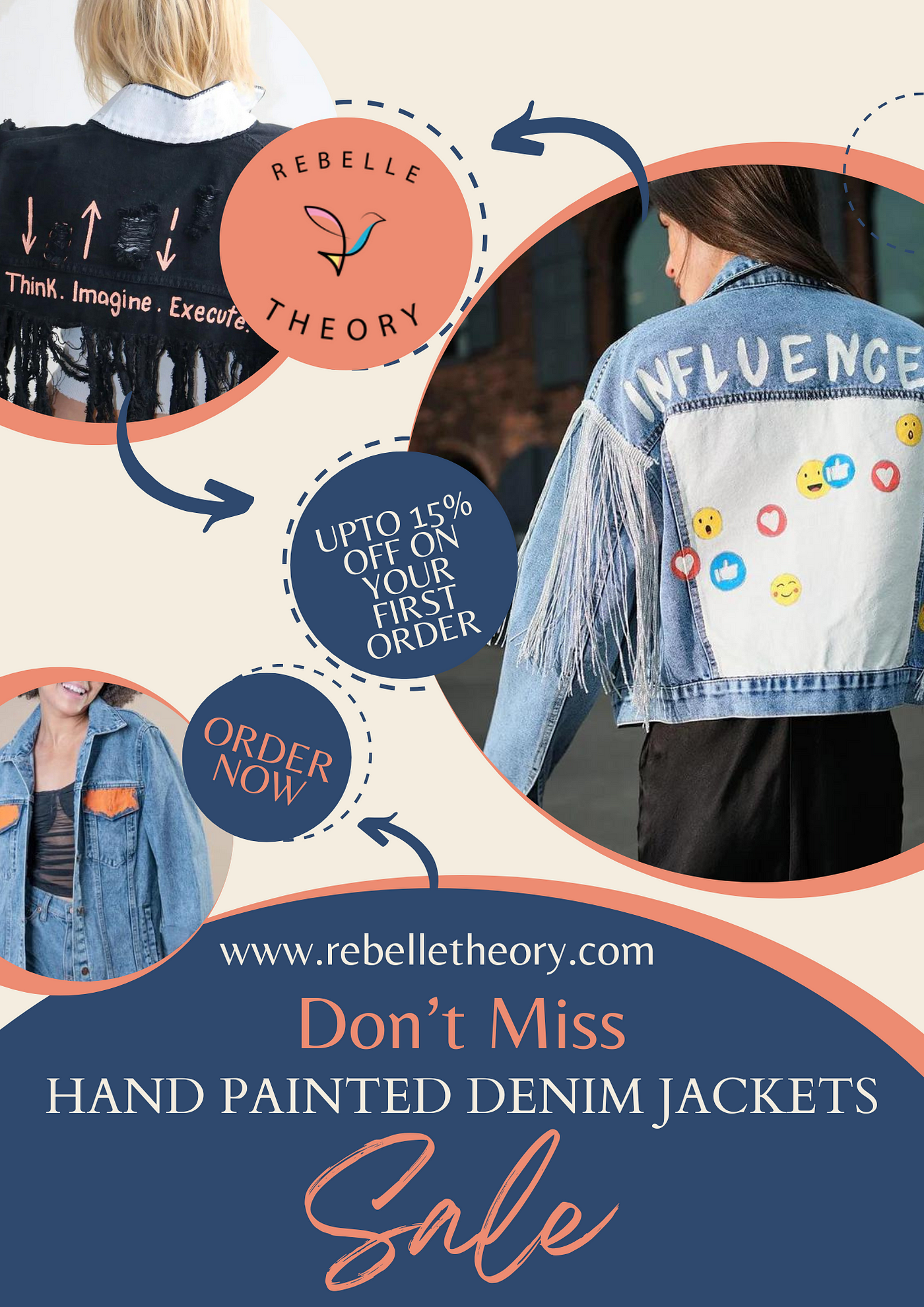 Rebelle Theory New York Style Hand Painted Jacket
