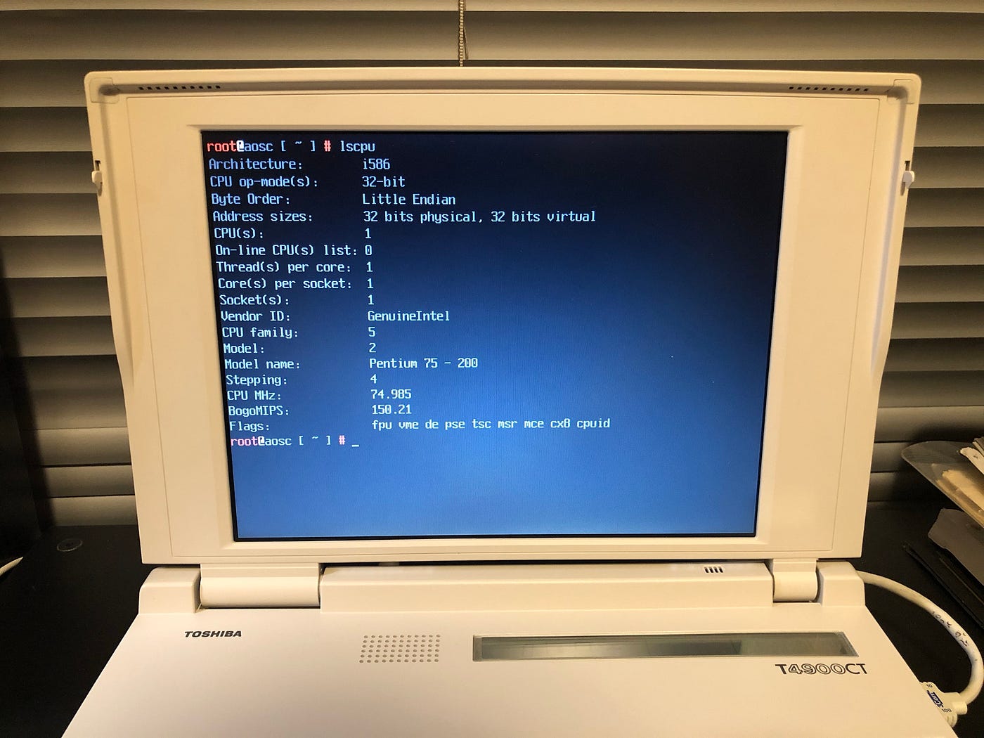 Modern Linux Running on a 27-Year-Old Toshiba Laptop | by Cameron Coward |  Medium