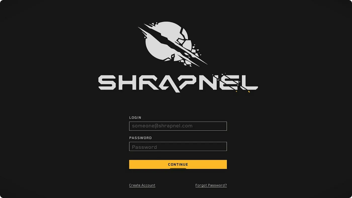 Log in SHRAPNEL