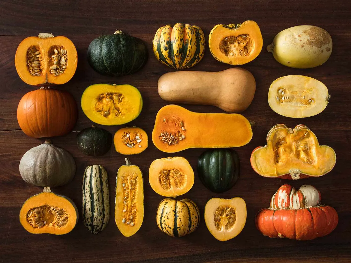 * Squash — The fruit of edible species is usually served as a cooked vegetable.