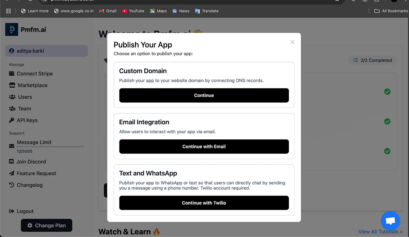 Knowledge base configuration interface