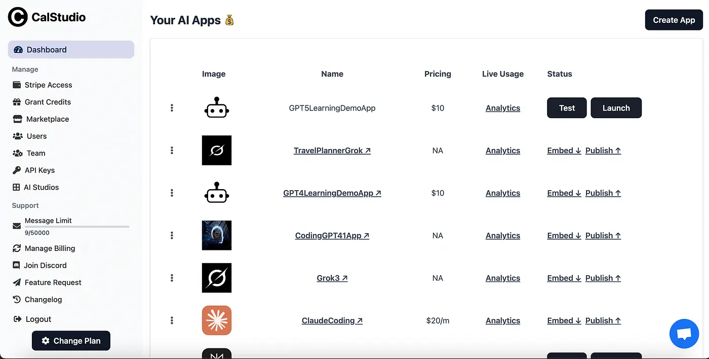 Testing chatbot in dashboard