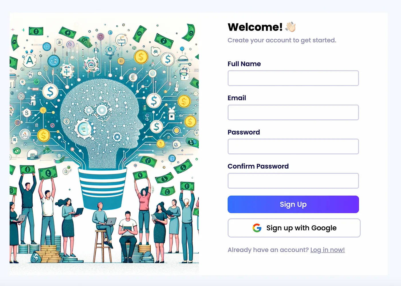Pmfm.ai signup page