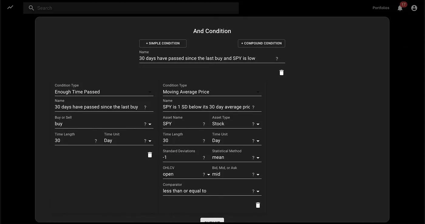 Configuring a strategy within NextTrade