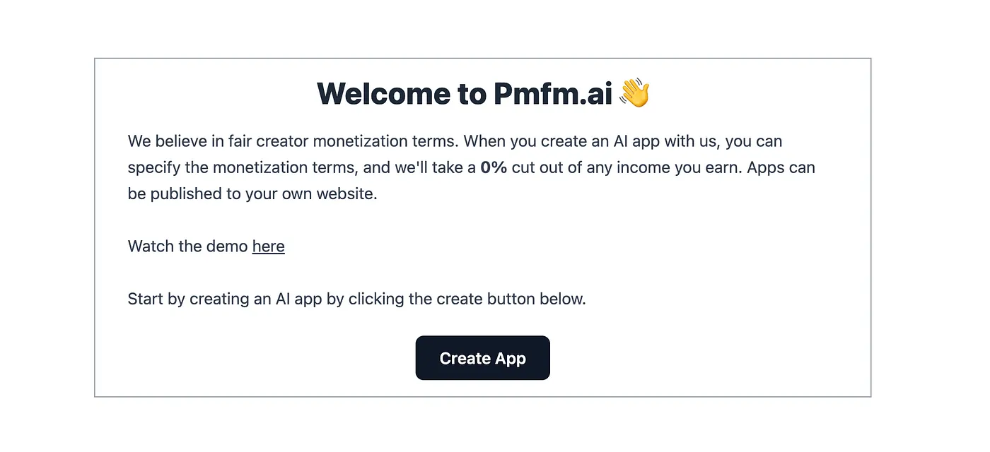 Dashboard with Create App button highlighted