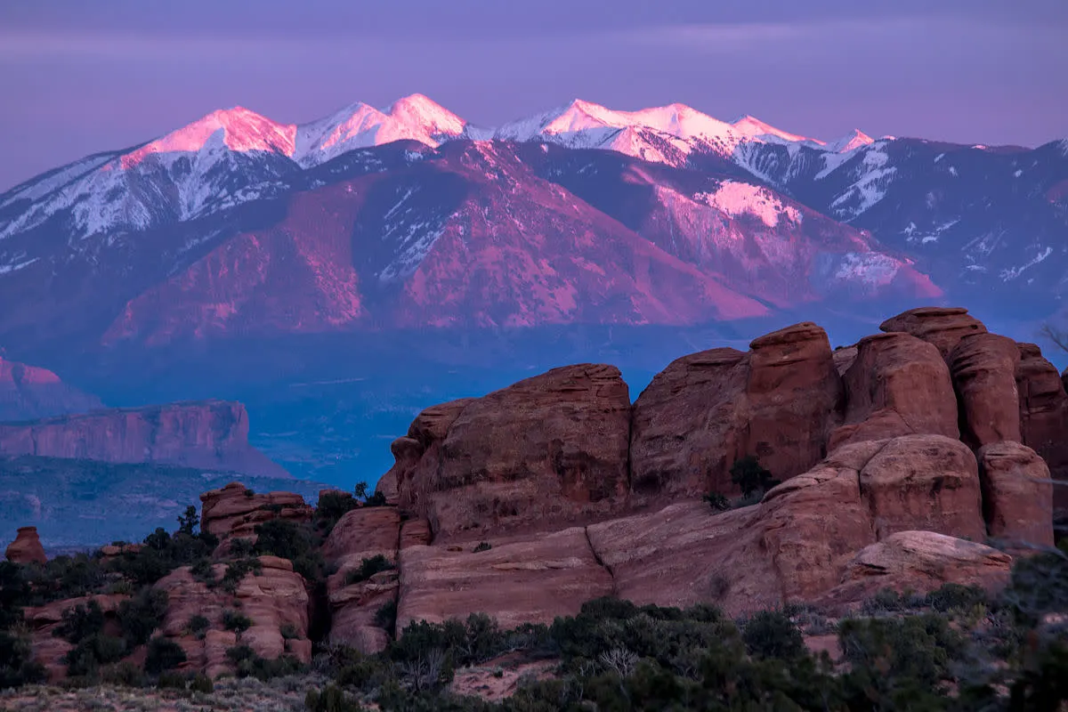 Photograph of Colorado’s purple mountains