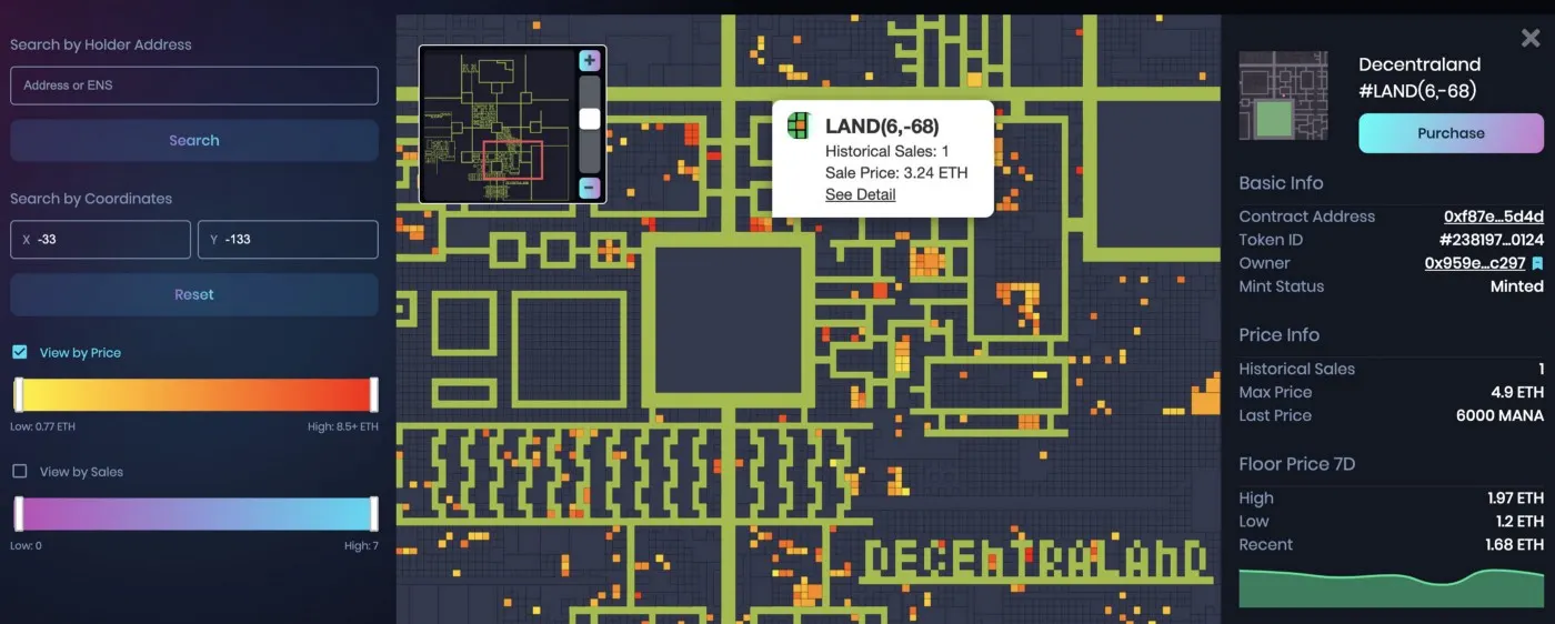 Map — Decentraland: oneland.world