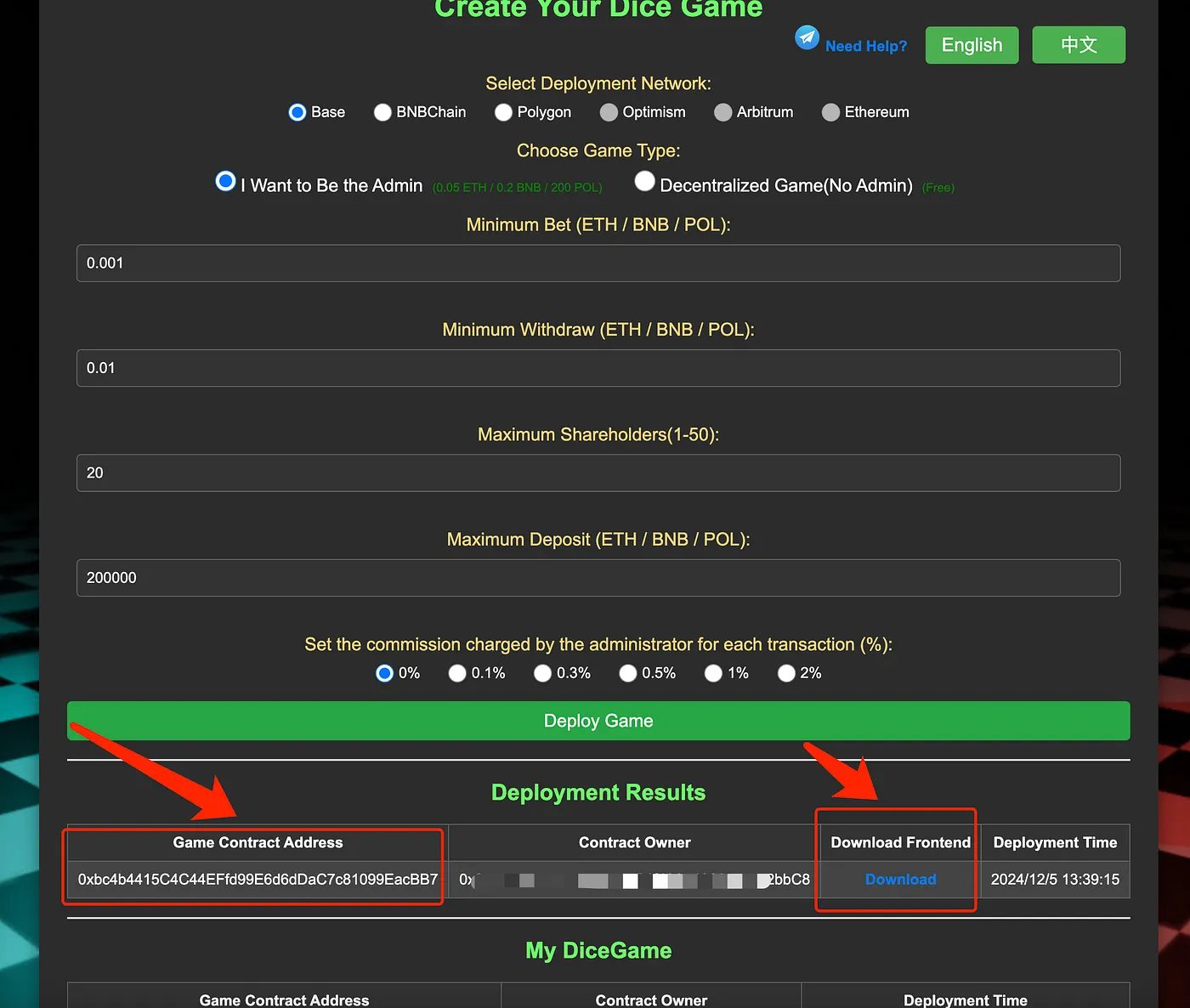 Create Your Own Web3 Blockchain Dice Gambling Game in 10 Seconds for Free