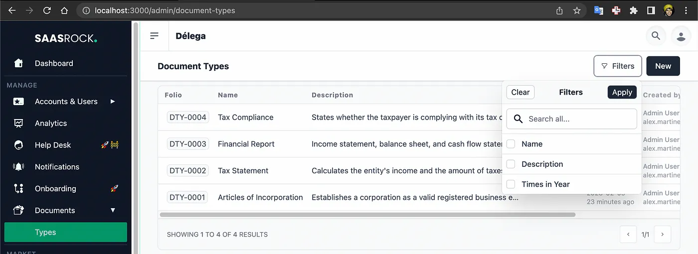 Document Types End Result