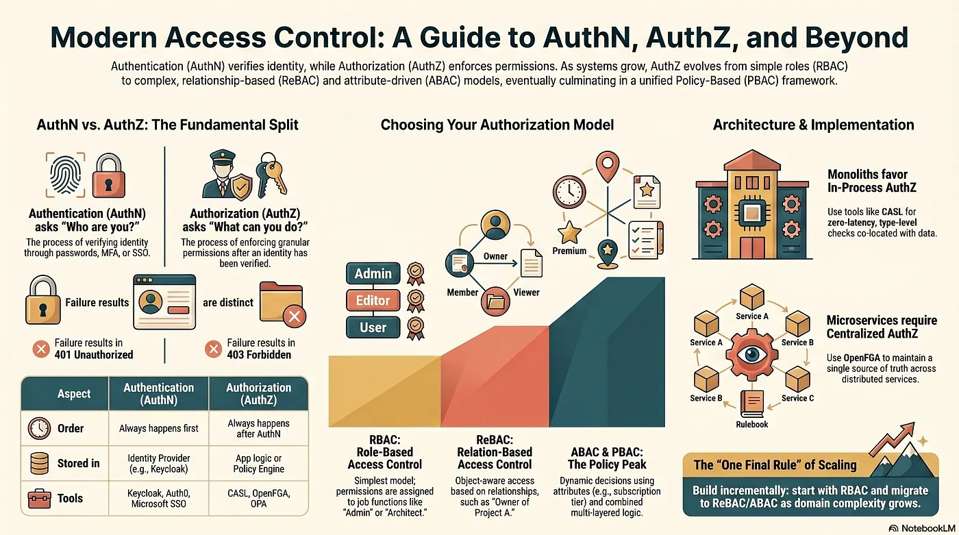 Authentication & Authorization: RBAC, ReBAC, ABAC, and PBAC Explained