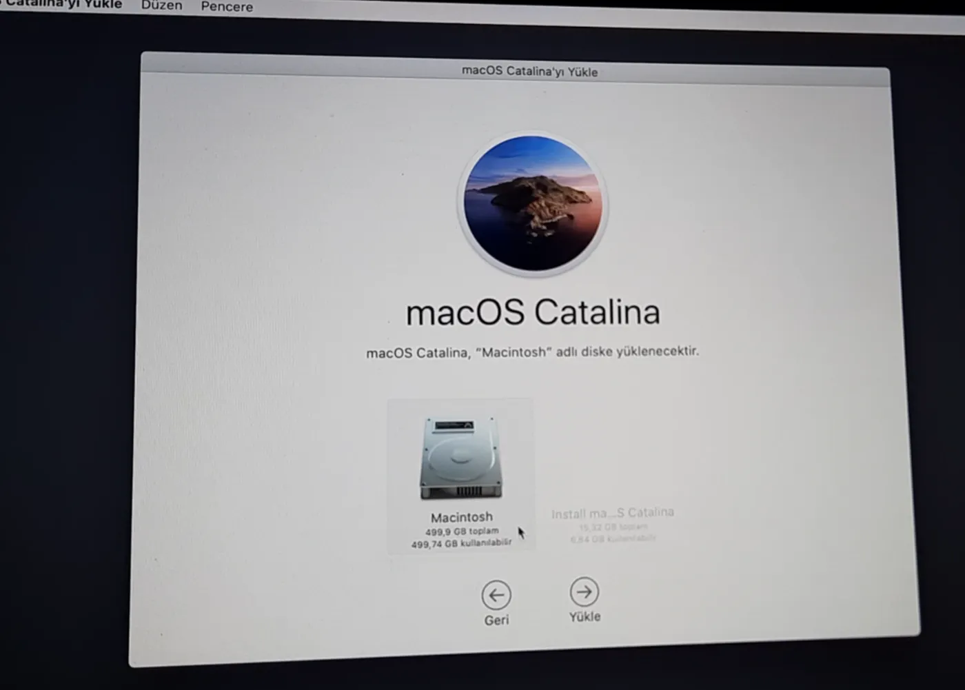 macOS yükleme