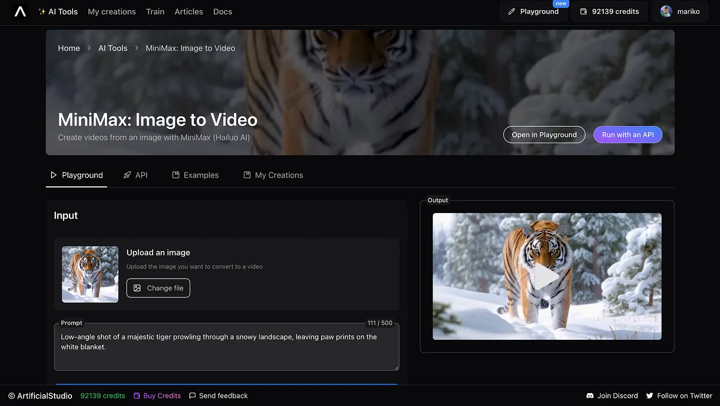 minimax image to video artificial studio create music video with AI
