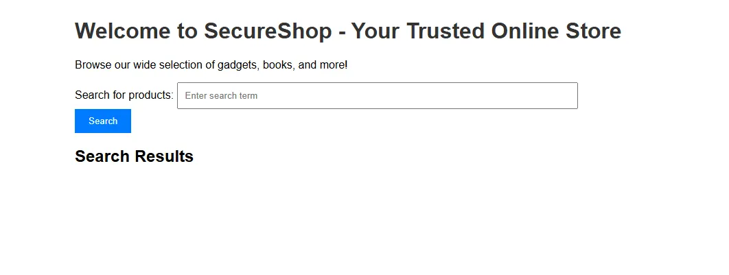 Secure Shop Search