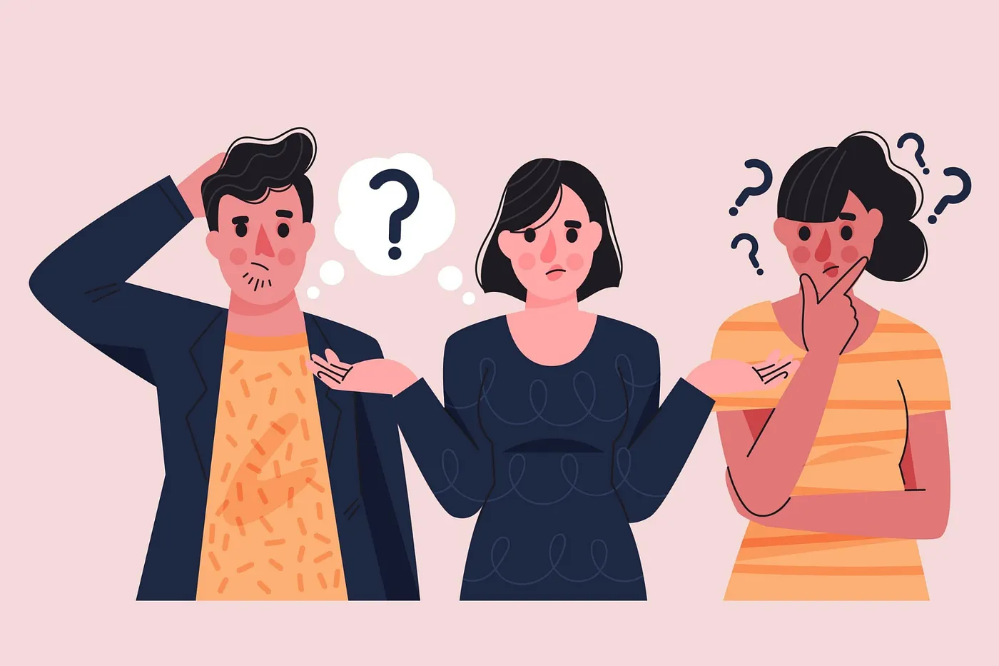 People asking questions