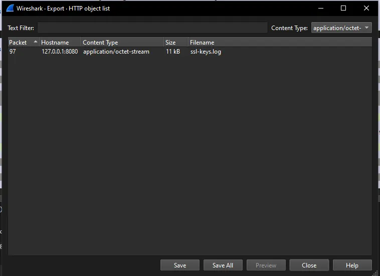 Export HTTP Objects