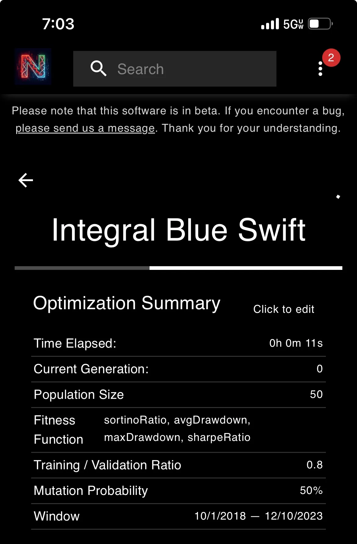 Optimizing the Expanding Window Portfolio