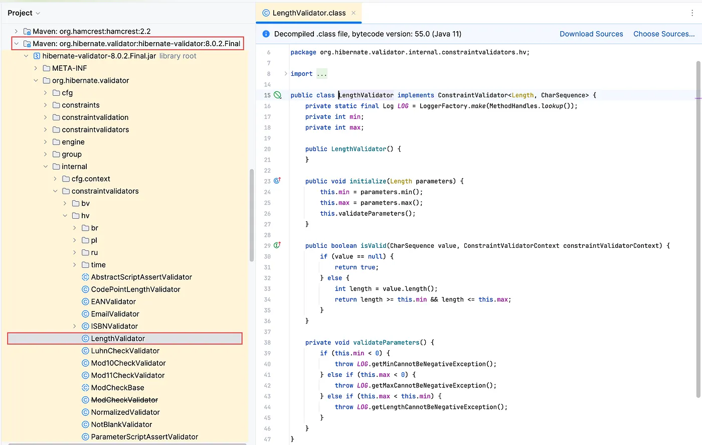Hibernate Validator implementation for @Length annotation