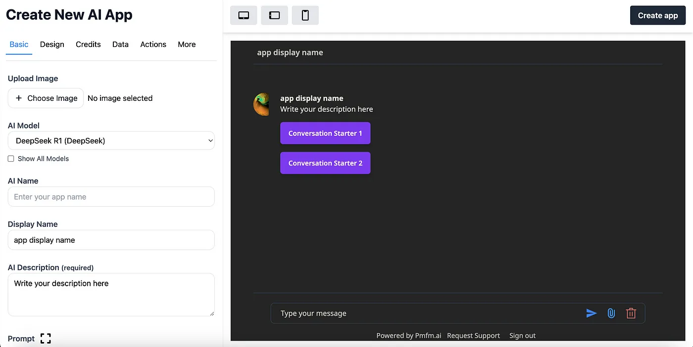 Bot configuration form