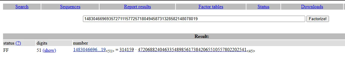 Factoring n