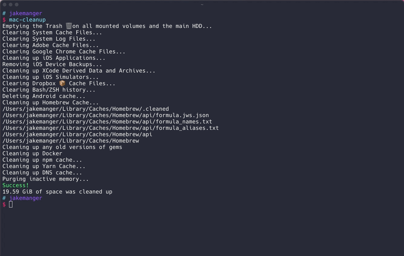 Finished cleaning up. GIF by Author