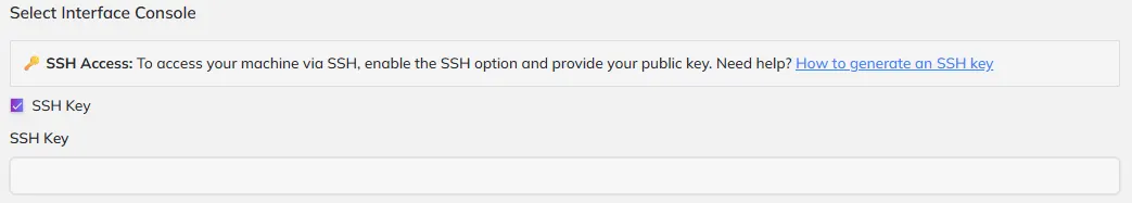 Enable SSH Key