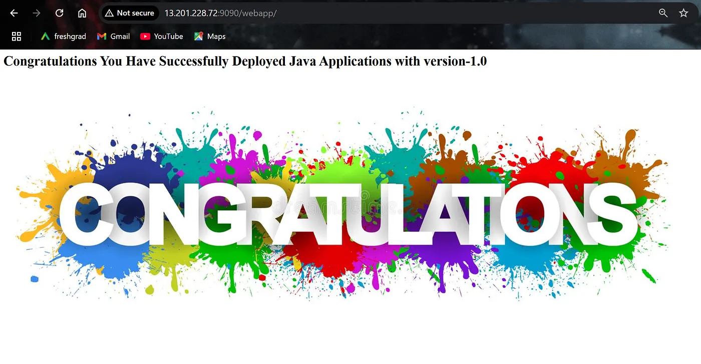 Web application deployed