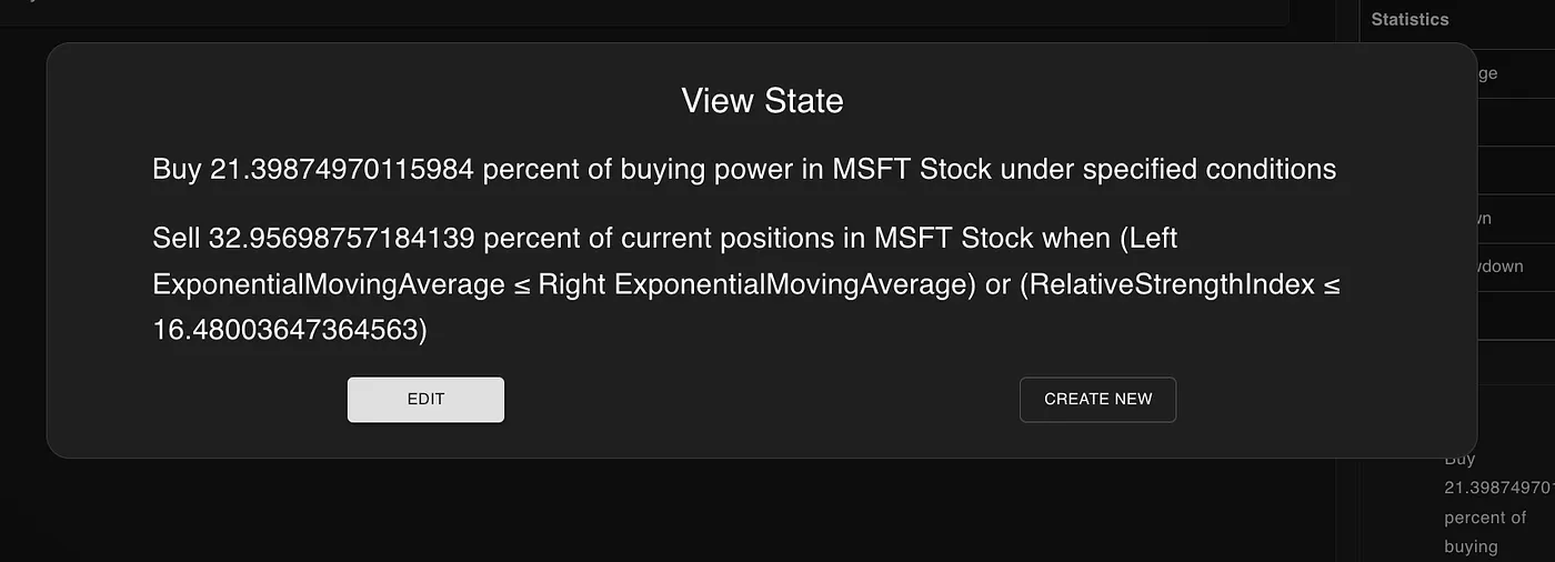 Viewing an individual generated by the optimizer