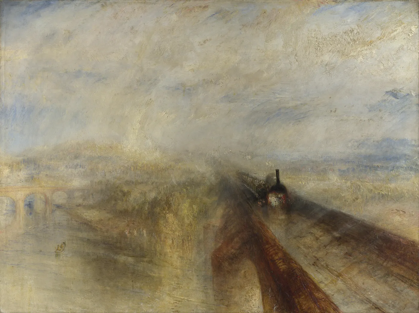 J.M.W. Turner, Rain, Steam and Speed. The Great Western Railway (1844)