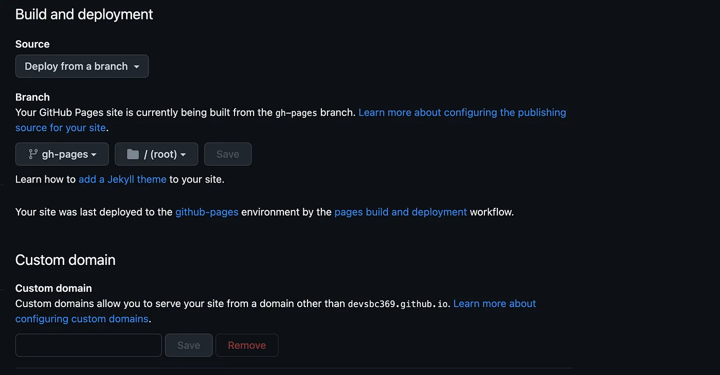 Go to GitHub project setting and click on Page