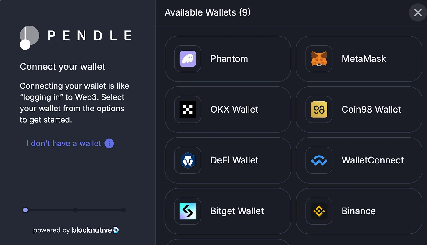 Connect to Pendle