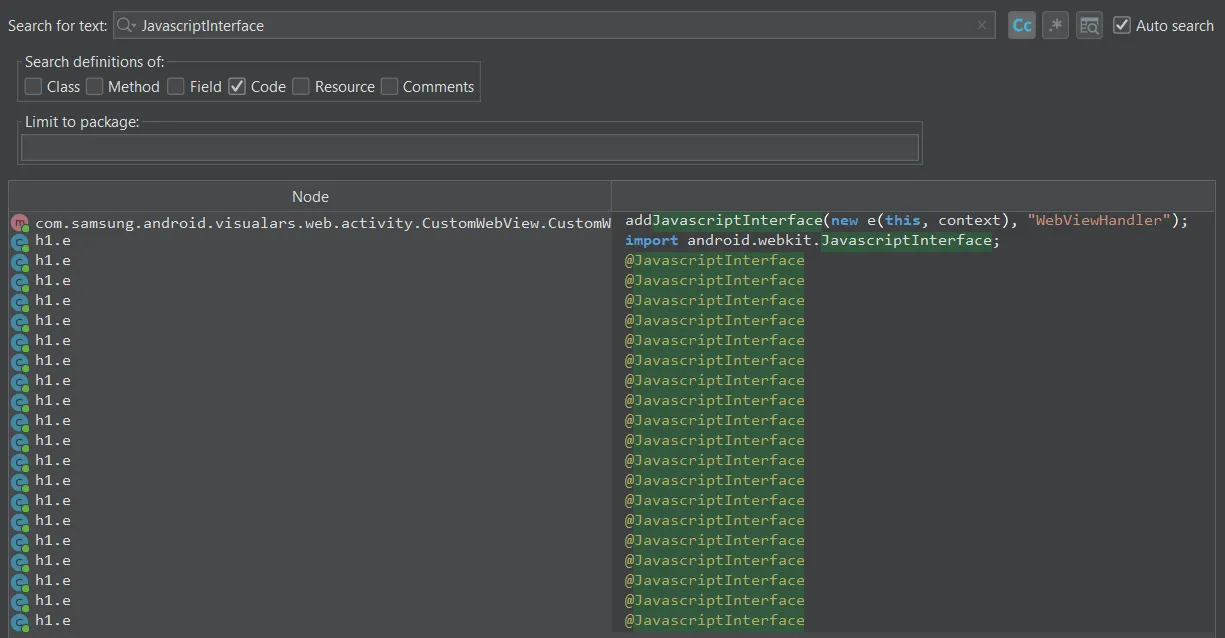 WebView Code Snippet 1
