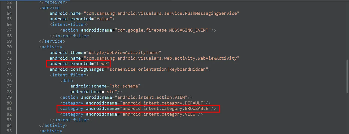 AndroidManifest.xml Snippet 1