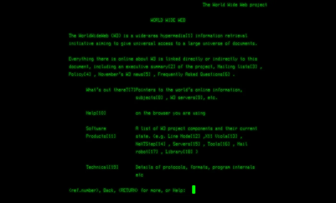 The first web page