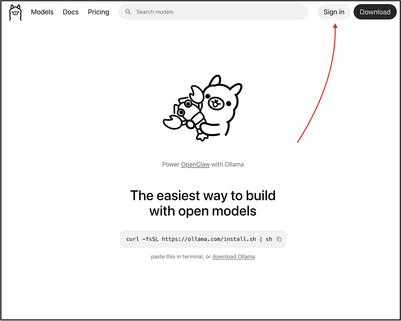 Ollama 登录认证示意图