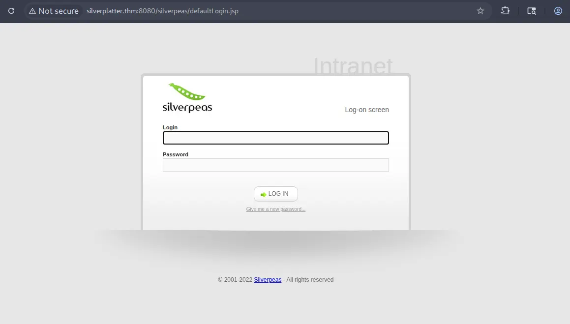 SilverPeas Login Portal