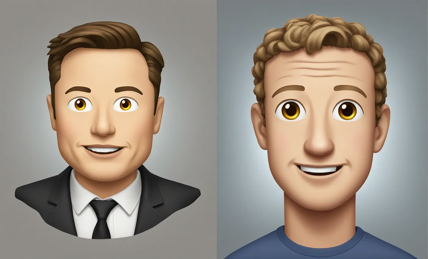 elon musk mark Zuckerberg emojis