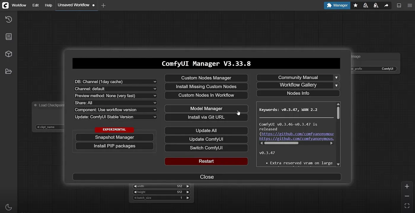 ComfyUI Manager